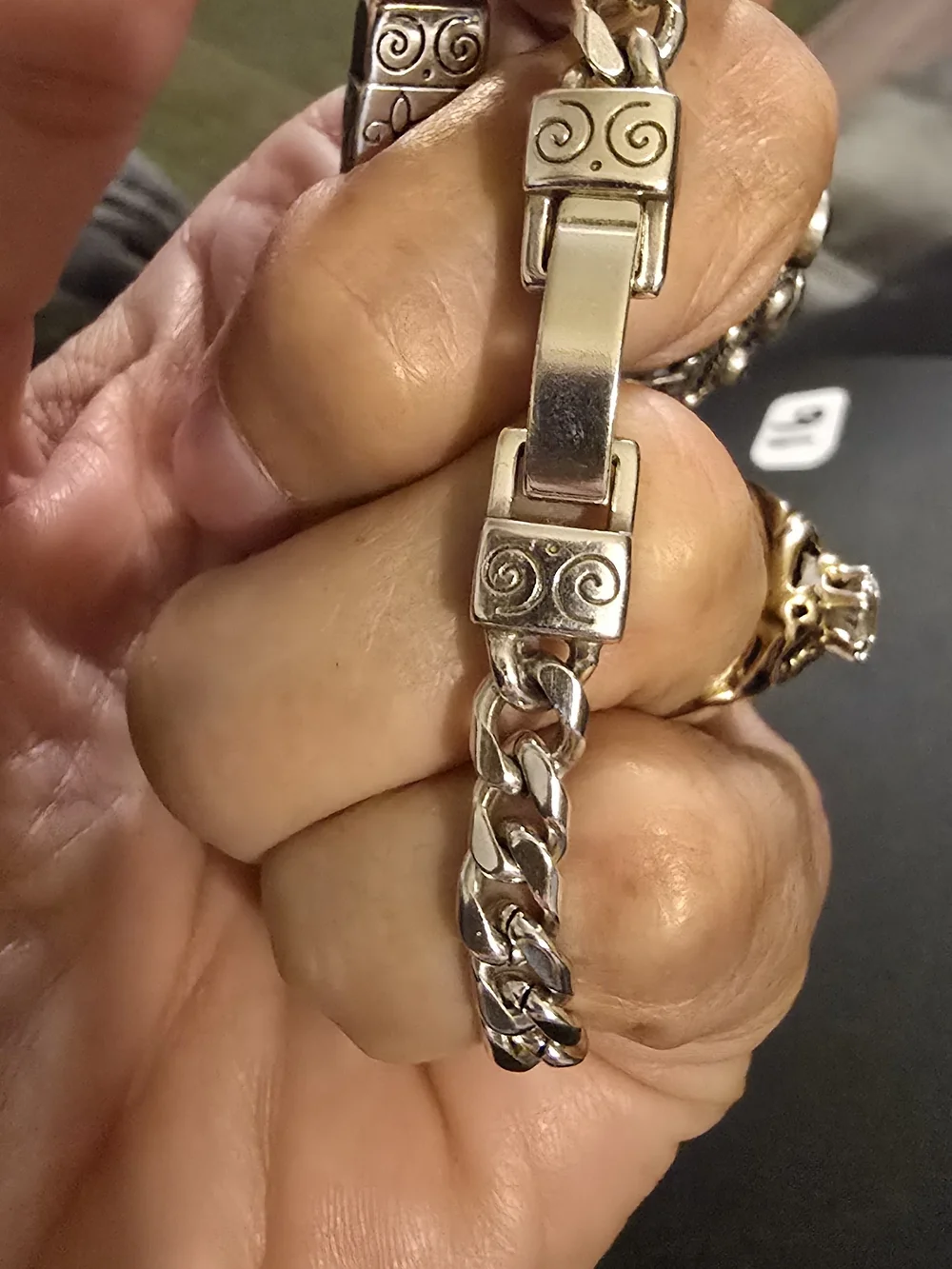 BRIGHTON Sisters RETIRED Engraved Silver ID Bracelet